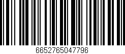 Código de barras (EAN, GTIN, SKU, ISBN): '6652765047796'