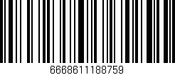 Código de barras (EAN, GTIN, SKU, ISBN): '6668611188759'