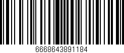 Código de barras (EAN, GTIN, SKU, ISBN): '6668643891184'