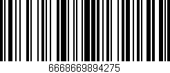 Código de barras (EAN, GTIN, SKU, ISBN): '6668669894275'