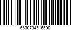 Código de barras (EAN, GTIN, SKU, ISBN): '6668704616688'