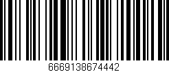 Código de barras (EAN, GTIN, SKU, ISBN): '6669138674442'
