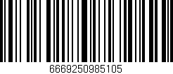 Código de barras (EAN, GTIN, SKU, ISBN): '6669250985105'