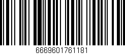 Código de barras (EAN, GTIN, SKU, ISBN): '6669601761181'