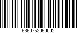 Código de barras (EAN, GTIN, SKU, ISBN): '6669753959092'