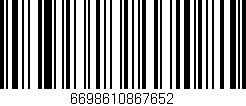 Código de barras (EAN, GTIN, SKU, ISBN): '6698610867652'