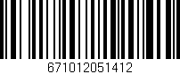 Código de barras (EAN, GTIN, SKU, ISBN): '671012051412'