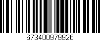 Código de barras (EAN, GTIN, SKU, ISBN): '673400979926'