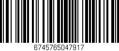 Código de barras (EAN, GTIN, SKU, ISBN): '6745765047917'