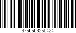 Código de barras (EAN, GTIN, SKU, ISBN): '6750508250424'