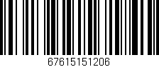 Código de barras (EAN, GTIN, SKU, ISBN): '67615151206'