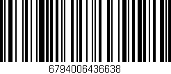 Código de barras (EAN, GTIN, SKU, ISBN): '6794006436638'