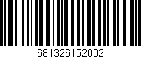 Código de barras (EAN, GTIN, SKU, ISBN): '681326152002'