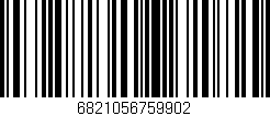 Código de barras (EAN, GTIN, SKU, ISBN): '6821056759902'