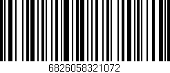 Código de barras (EAN, GTIN, SKU, ISBN): '6826058321072'