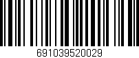 Código de barras (EAN, GTIN, SKU, ISBN): '691039520029'