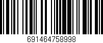 Código de barras (EAN, GTIN, SKU, ISBN): '691464758998'