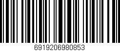 Código de barras (EAN, GTIN, SKU, ISBN): '6919206980853'