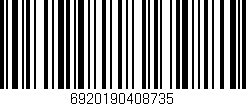 Código de barras (EAN, GTIN, SKU, ISBN): '6920190408735'