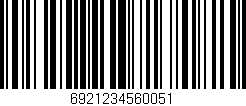 Código de barras (EAN, GTIN, SKU, ISBN): '6921234560051'