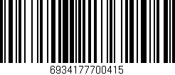 Código de barras (EAN, GTIN, SKU, ISBN): '6934177700415'