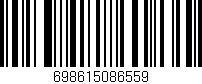 Código de barras (EAN, GTIN, SKU, ISBN): '698615086559'