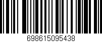 Código de barras (EAN, GTIN, SKU, ISBN): '698615095438'