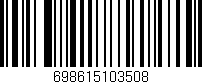 Código de barras (EAN, GTIN, SKU, ISBN): '698615103508'