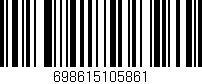 Código de barras (EAN, GTIN, SKU, ISBN): '698615105861'