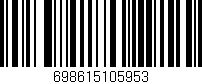 Código de barras (EAN, GTIN, SKU, ISBN): '698615105953'
