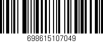 Código de barras (EAN, GTIN, SKU, ISBN): '698615107049'