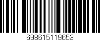 Código de barras (EAN, GTIN, SKU, ISBN): '698615119653'