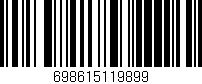 Código de barras (EAN, GTIN, SKU, ISBN): '698615119899'