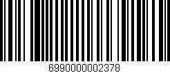 Código de barras (EAN, GTIN, SKU, ISBN): '6990000002378'