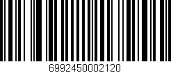 Código de barras (EAN, GTIN, SKU, ISBN): '6992450002120'