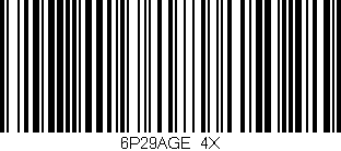 Código de barras (EAN, GTIN, SKU, ISBN): '6P29AGE/4X'