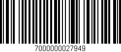 Código de barras (EAN, GTIN, SKU, ISBN): '7000000027949'