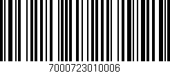Código de barras (EAN, GTIN, SKU, ISBN): '7000723010006'