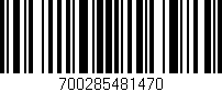 Código de barras (EAN, GTIN, SKU, ISBN): '700285481470'