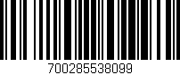 Código de barras (EAN, GTIN, SKU, ISBN): '700285538099'