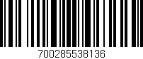 Código de barras (EAN, GTIN, SKU, ISBN): '700285538136'