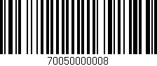 Código de barras (EAN, GTIN, SKU, ISBN): '70050000008'