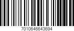 Código de barras (EAN, GTIN, SKU, ISBN): '7010646643694'