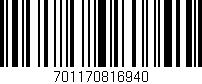 Código de barras (EAN, GTIN, SKU, ISBN): '701170816940'