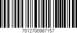 Código de barras (EAN, GTIN, SKU, ISBN): '7012700987157'