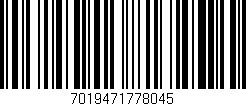 Código de barras (EAN, GTIN, SKU, ISBN): '7019471778045'