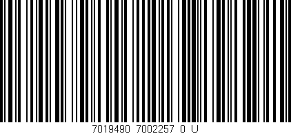 Código de barras (EAN, GTIN, SKU, ISBN): '7019490_7002257_0_U'