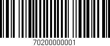 Código de barras (EAN, GTIN, SKU, ISBN): '70200000001'