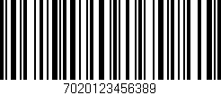 Código de barras (EAN, GTIN, SKU, ISBN): '7020123456389'