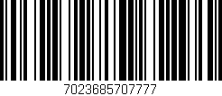 Código de barras (EAN, GTIN, SKU, ISBN): '7023685707777'